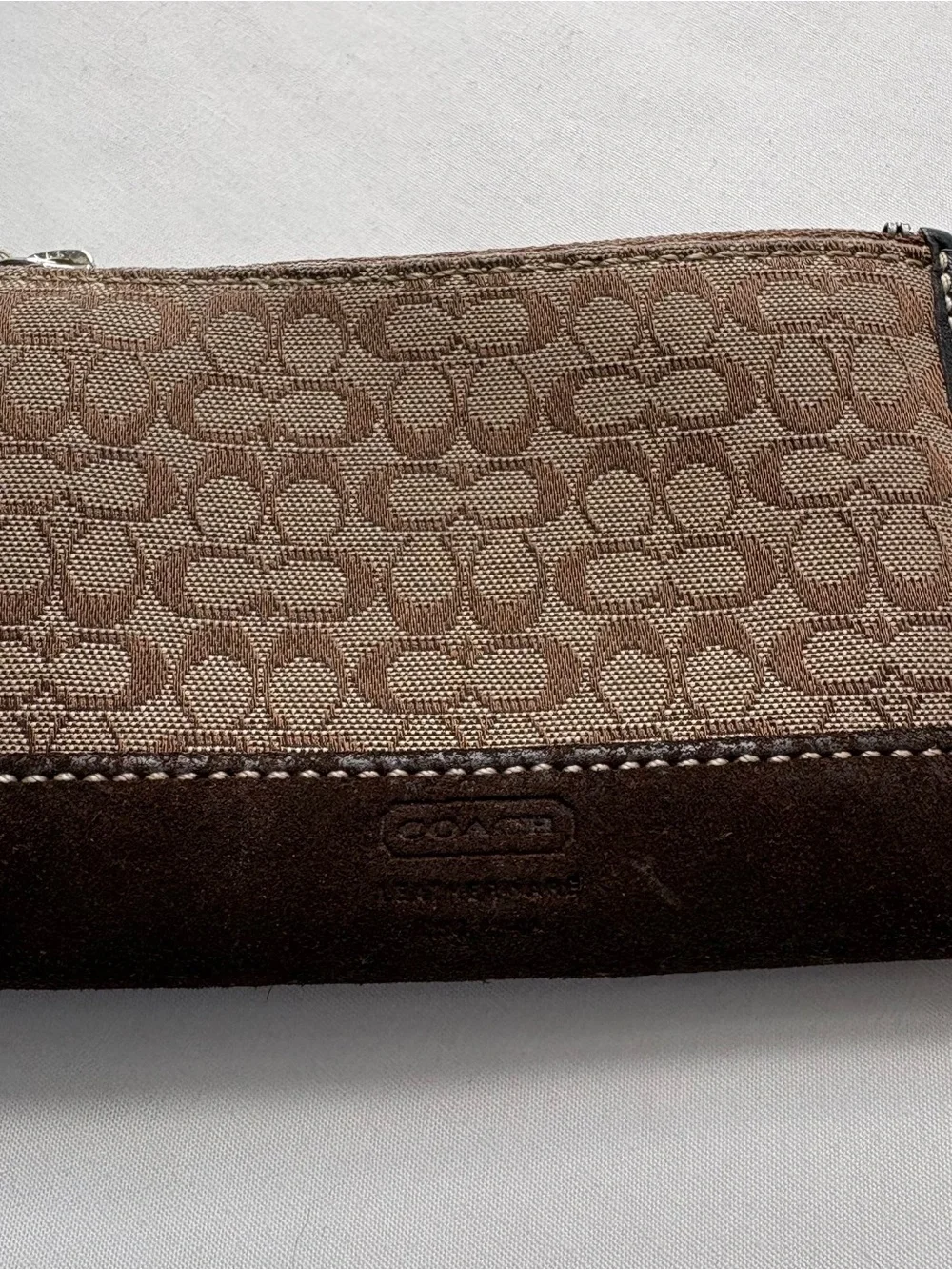 Vintage Y2K Coach Signature Canvas Coin Purse Cardholder Wallet